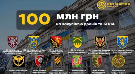 Львівська ОВА скерувала на потреби оборонців ще 100 мільйонів гривень